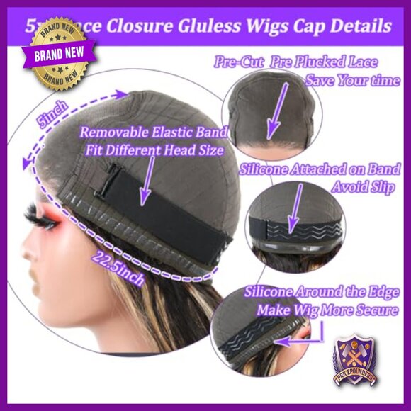 26 Inch Glueless Human Hair Wig 180% Density Body Wave Pre Plucked main image 4